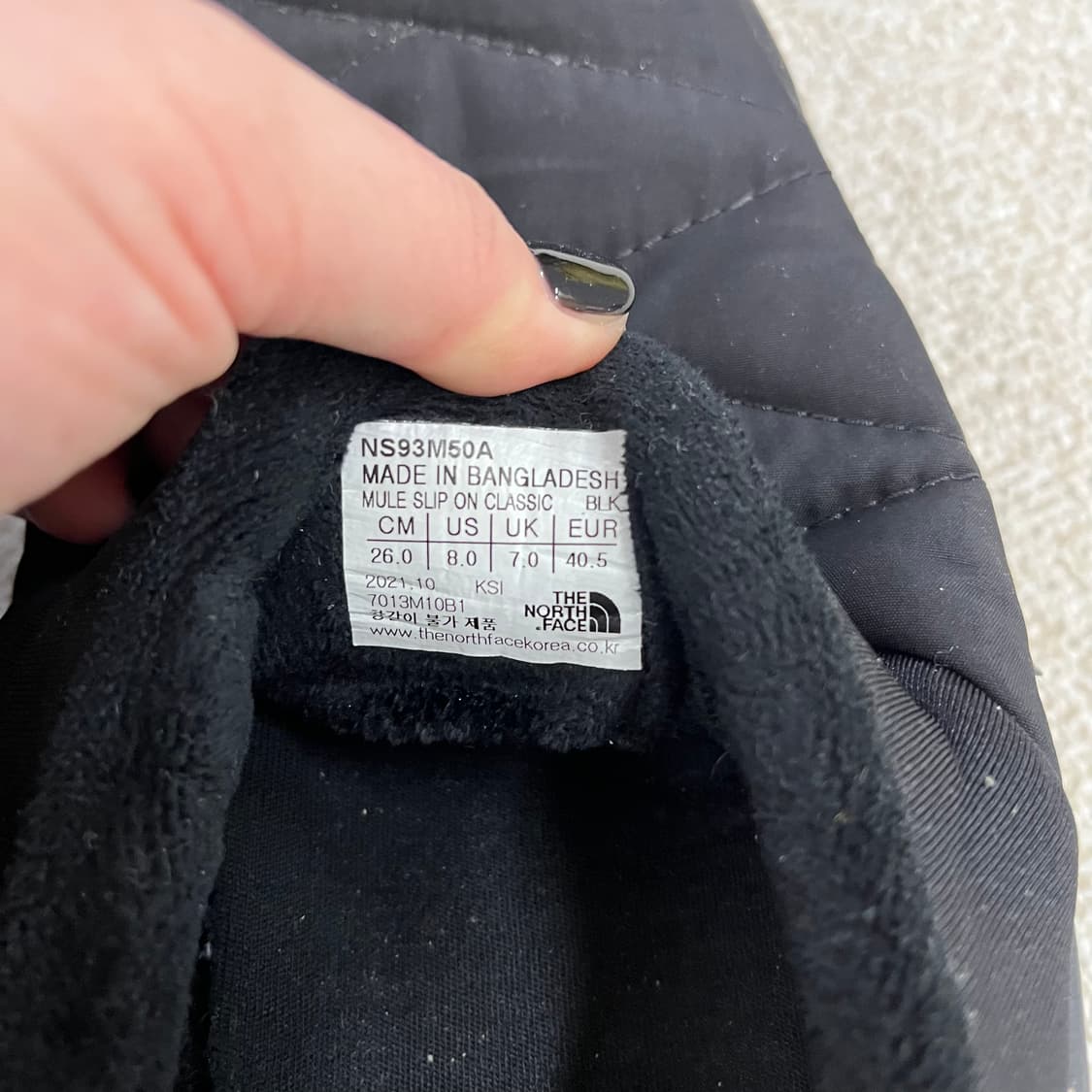 260 노스페이스 뮬 슬립온 방한화 0128M 상품이미지7