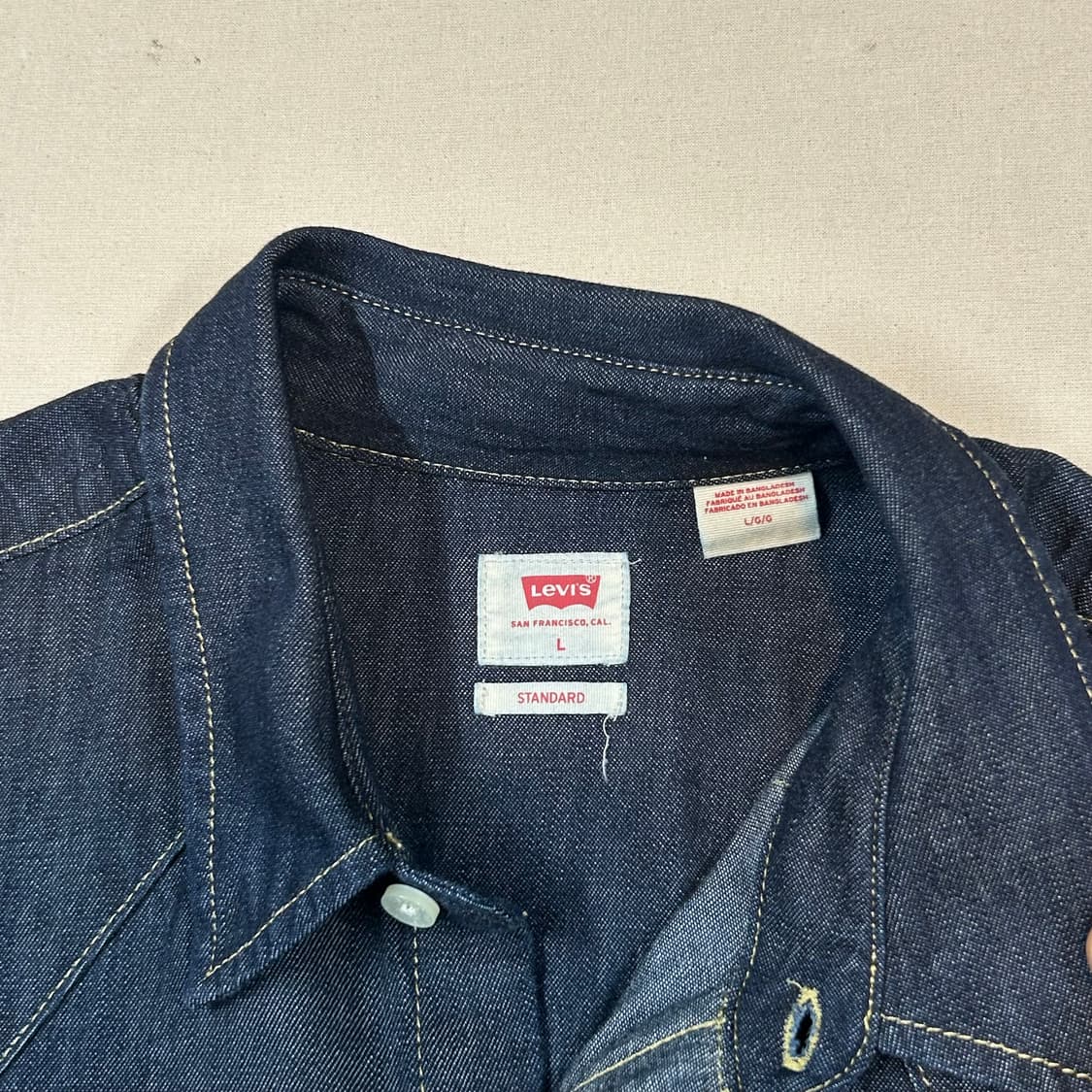 L) 리바이스 스탠다드 투포켓 웨스턴 데님 셔츠 상품이미지8