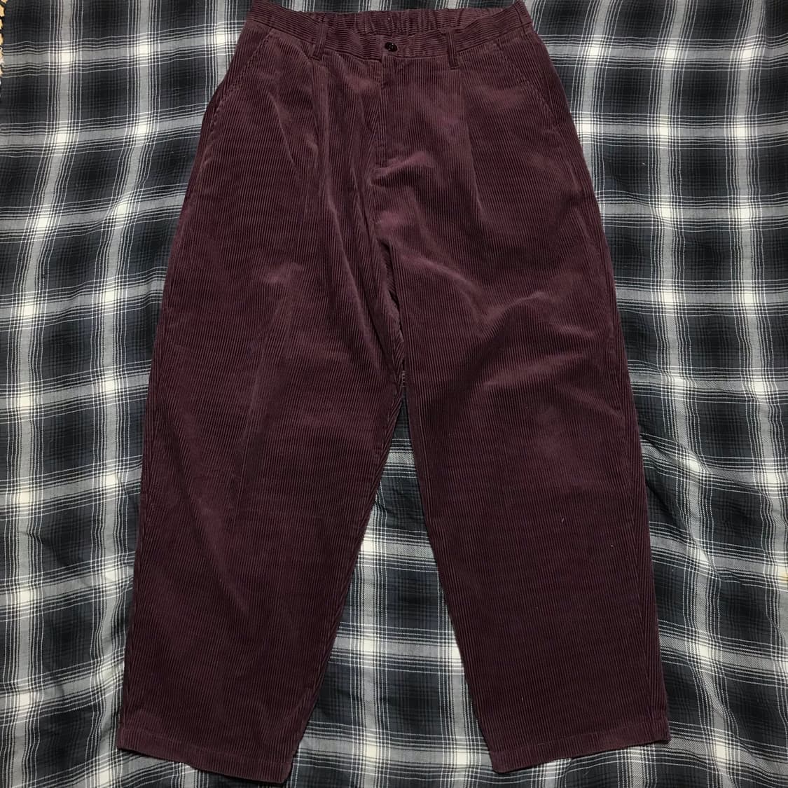 재팬 wego 슈퍼 와이드 퍼플 코듀로이 와이드 팬츠 상품이미지1