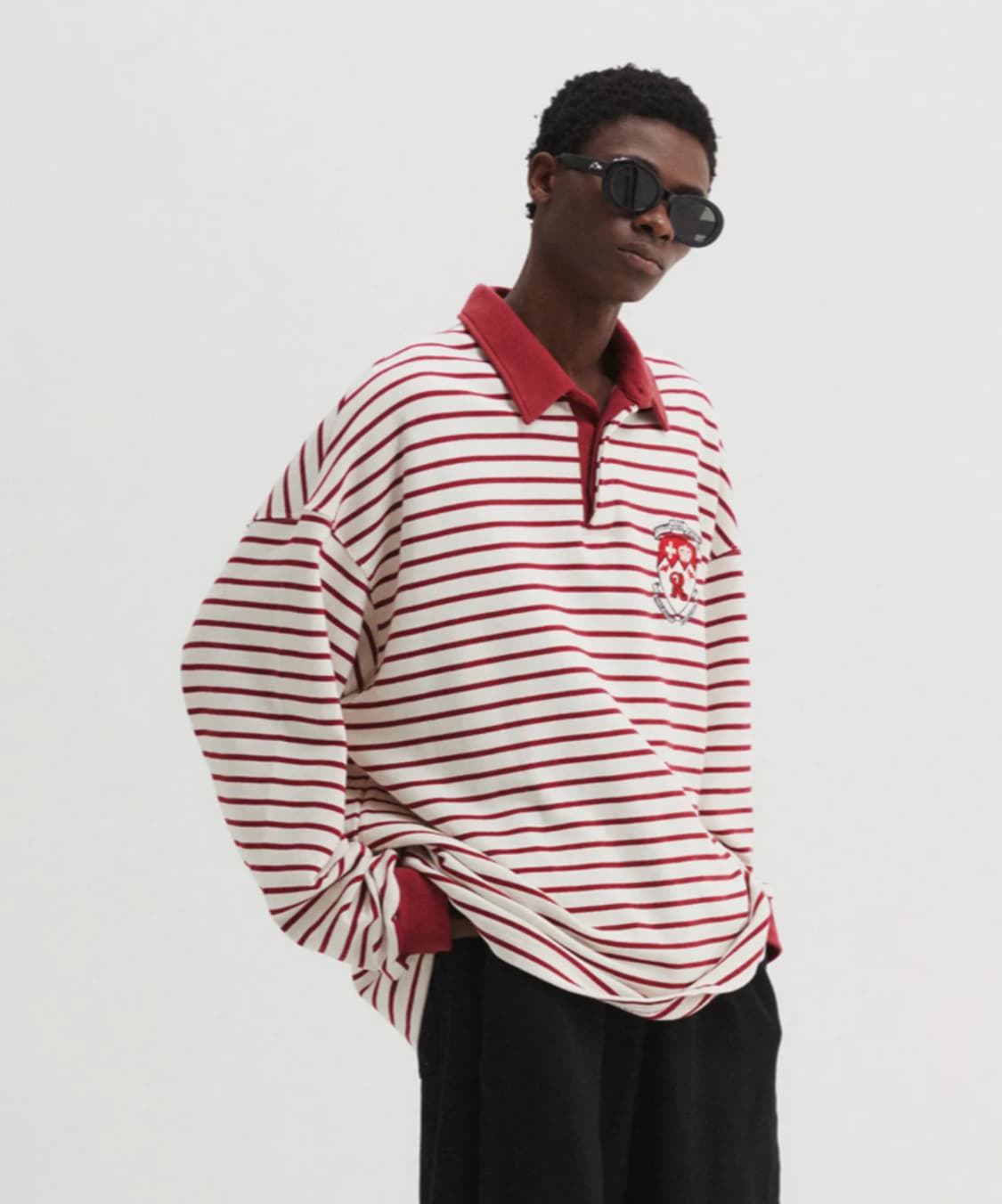 [L] DNSR 스트라이프 레드 카라티 상품이미지1