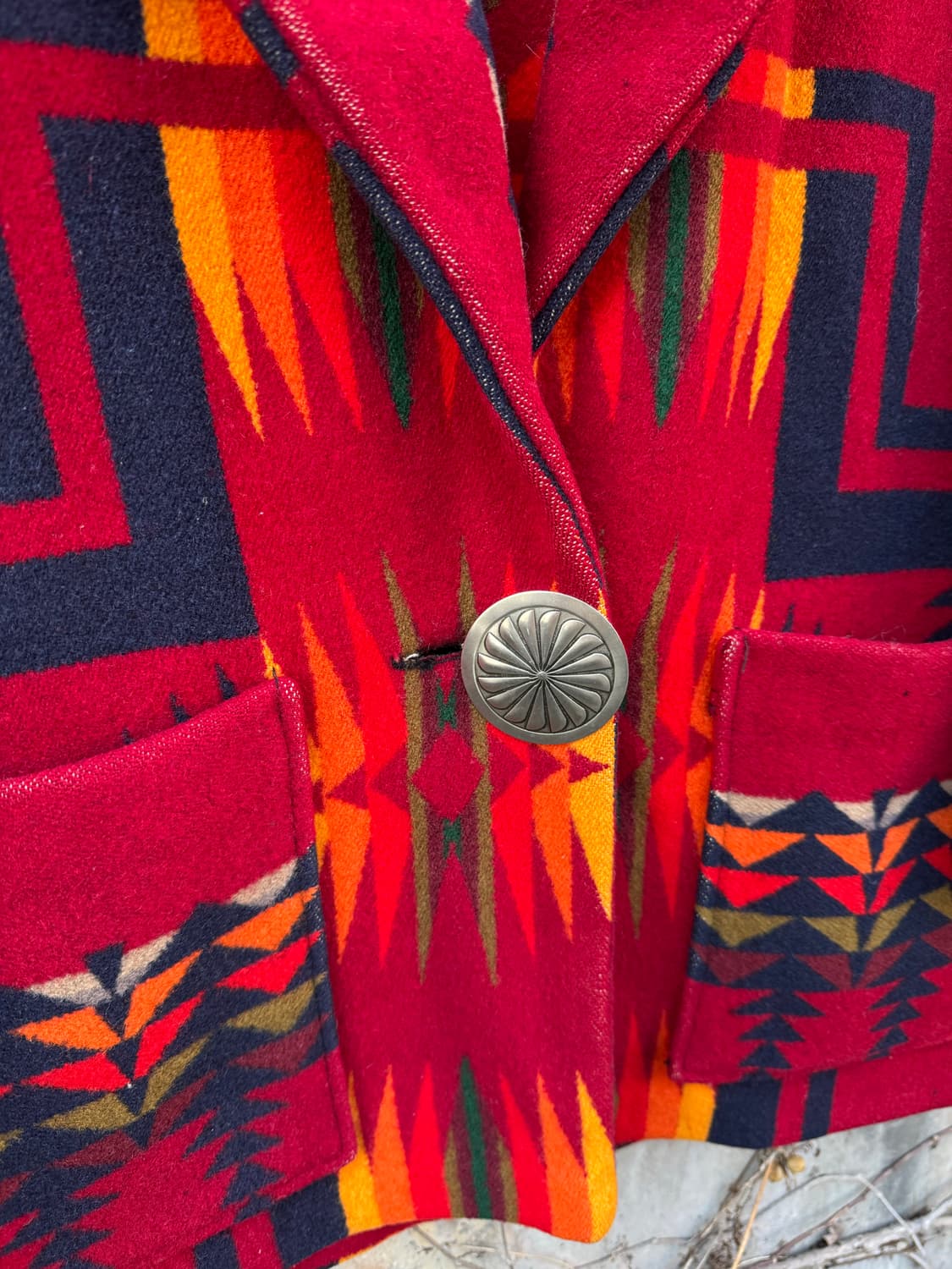 아메리칸 네이티브 빈티지 펜들턴 치프 요셉 패턴 웨스턴 울 치마요 자켓 상품이미지7