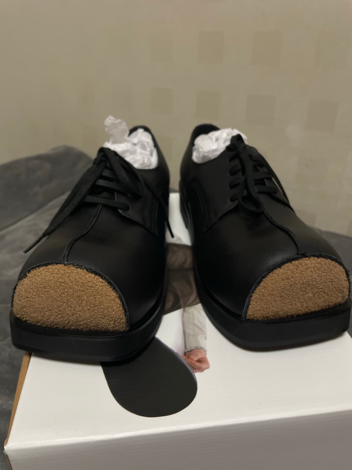 41size) 노아이디어 오버사이즈 스퀘어토 더비 슈즈 상품이미지4