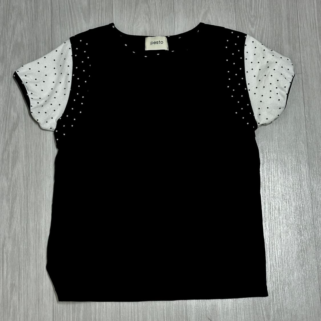 페스토 스타 블록티셔츠 블랙 pesto star block t-shirt 상품이미지2