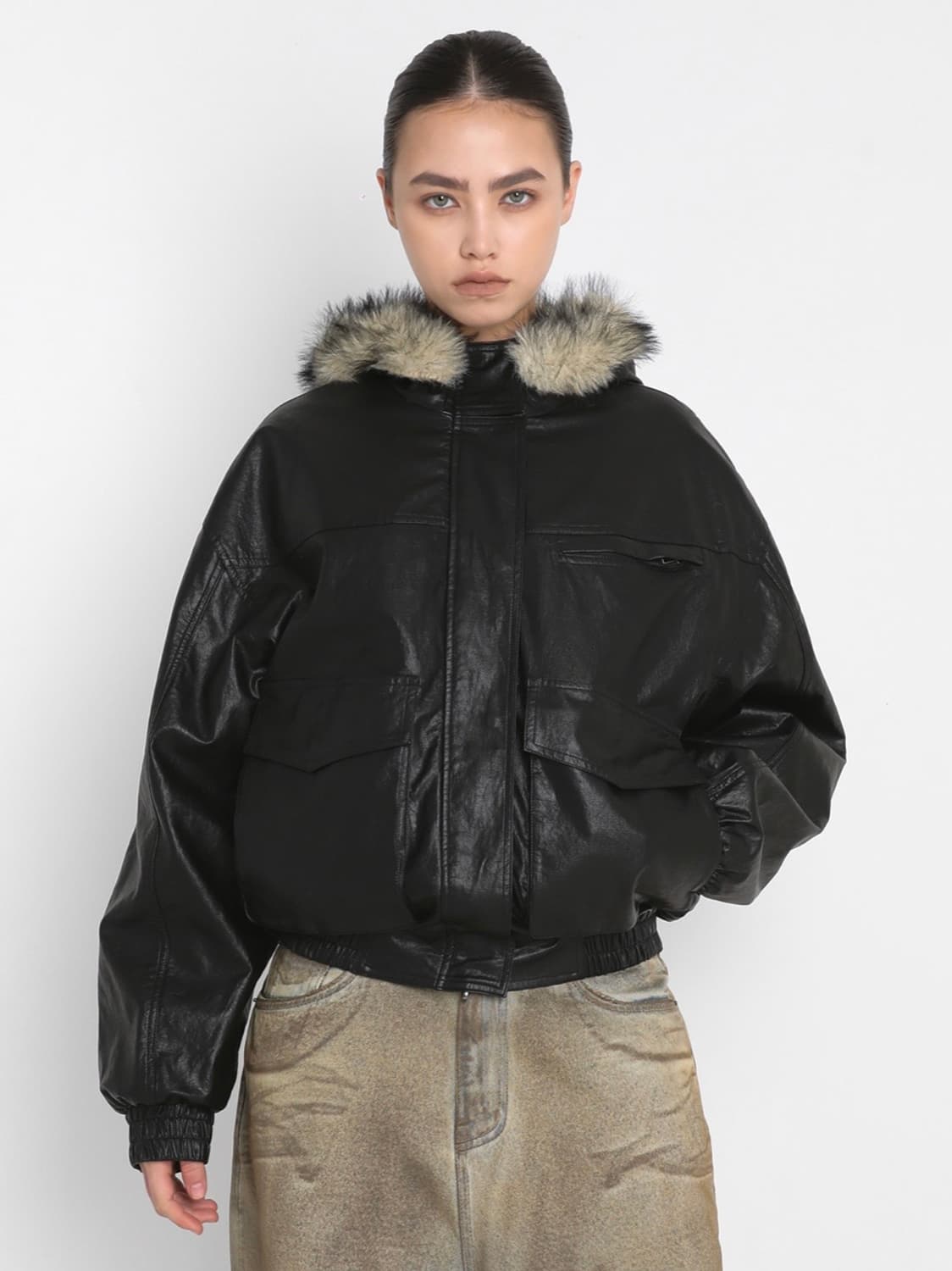 샌드릭 퍼 자켓 상품이미지1