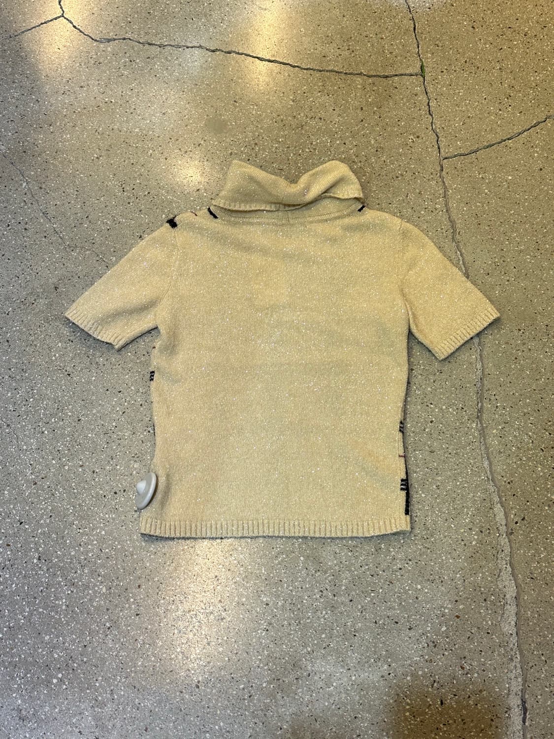 BURBERRY 버버리 노바체크 실버글리터 반팔니트 상품이미지5