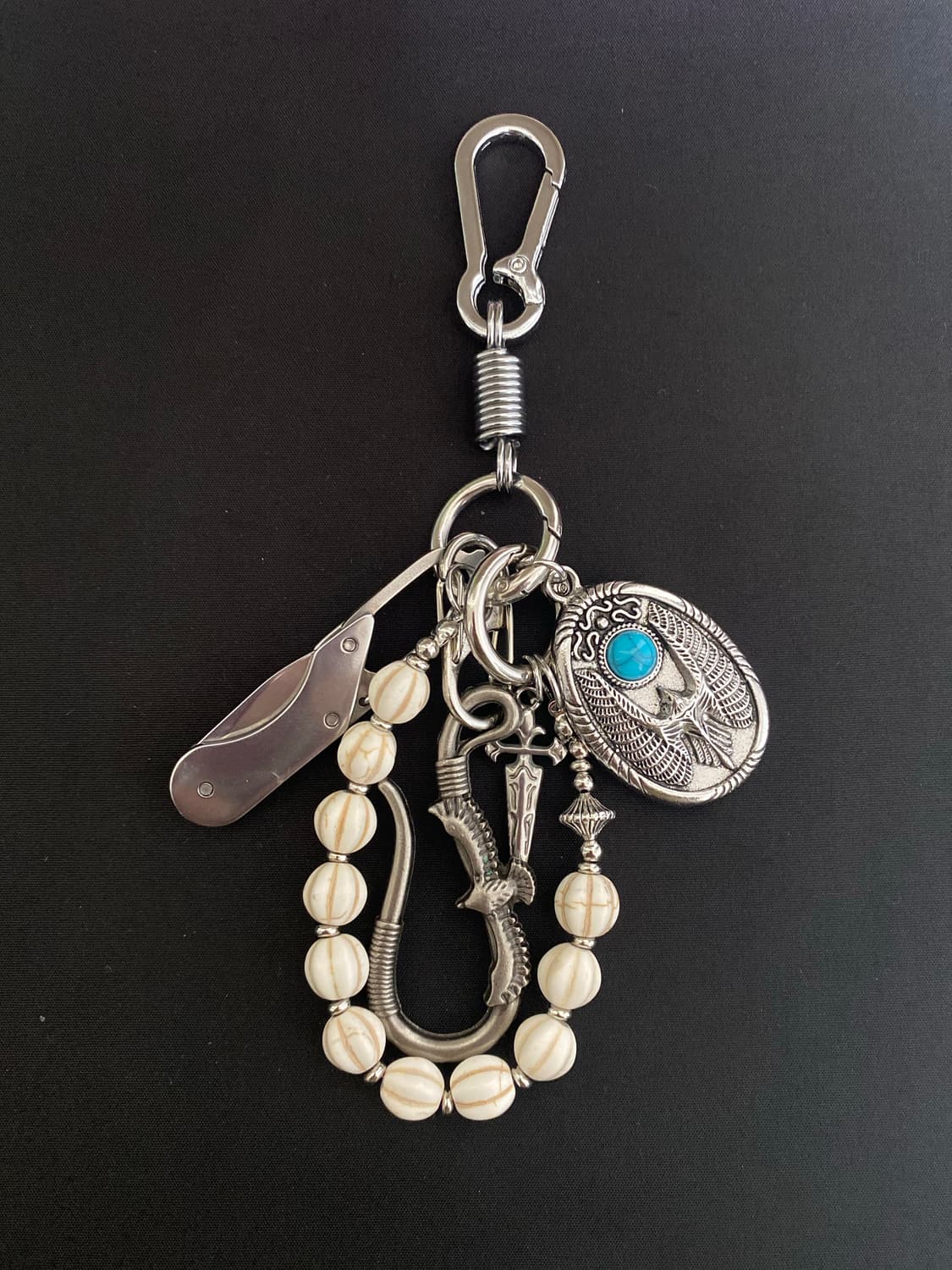 빈티지 에스닉 비즈 체인 키링 상품이미지2