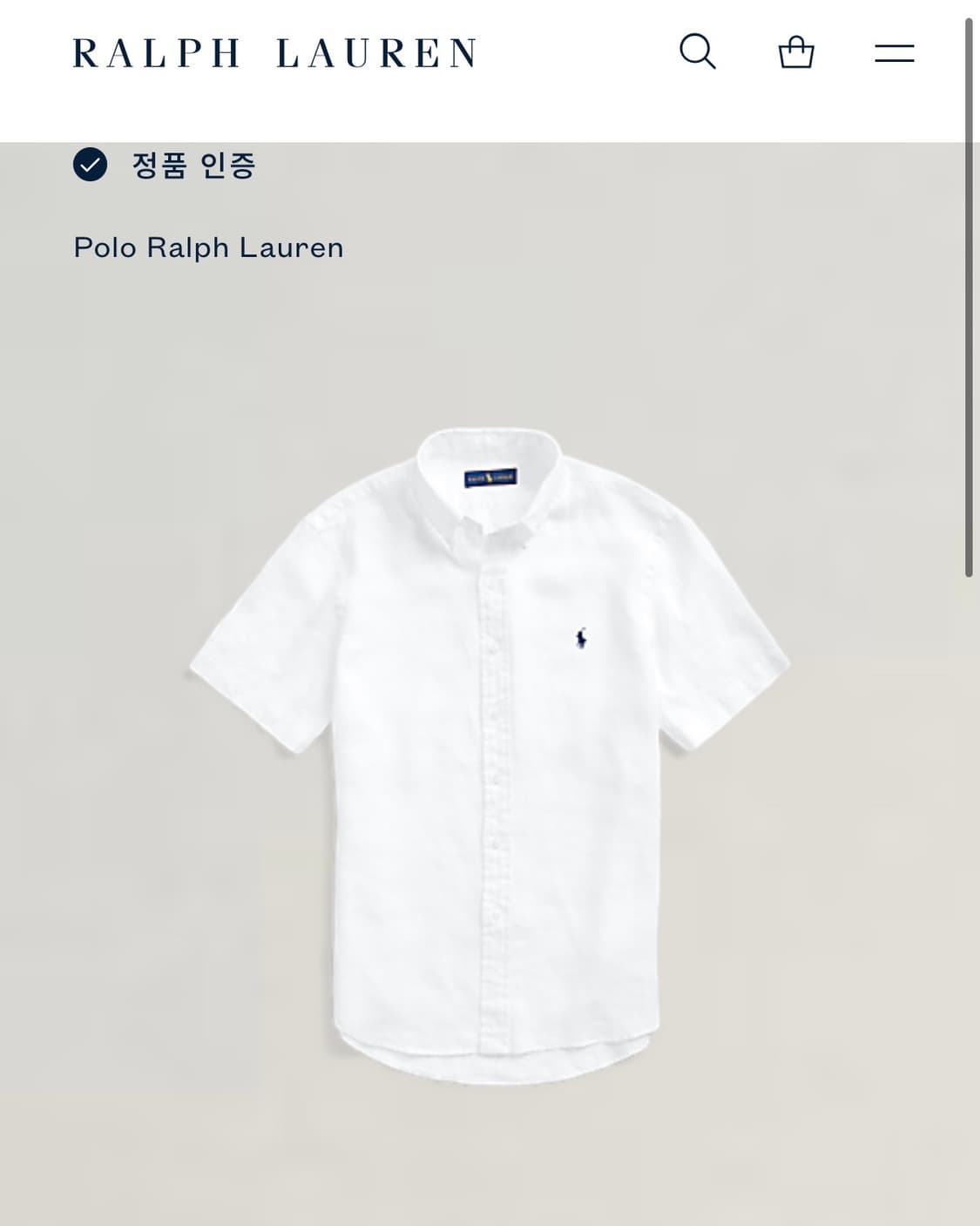 [S]폴로 랄프로렌 클래식핏 린넨 셔츠  상품이미지2