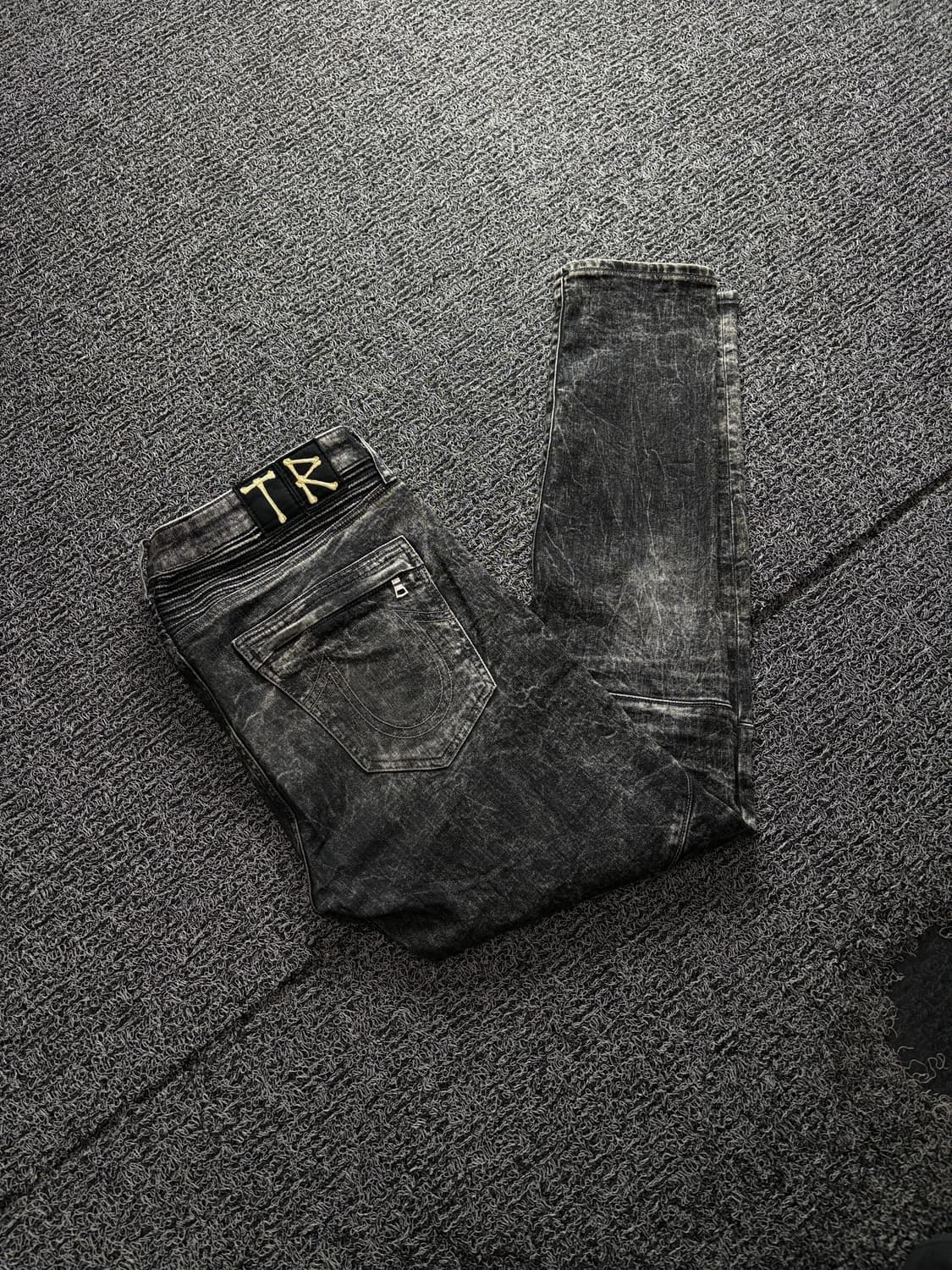 트루릴리젼 크링클 워싱 데님 바이커 진 4214 상품이미지1