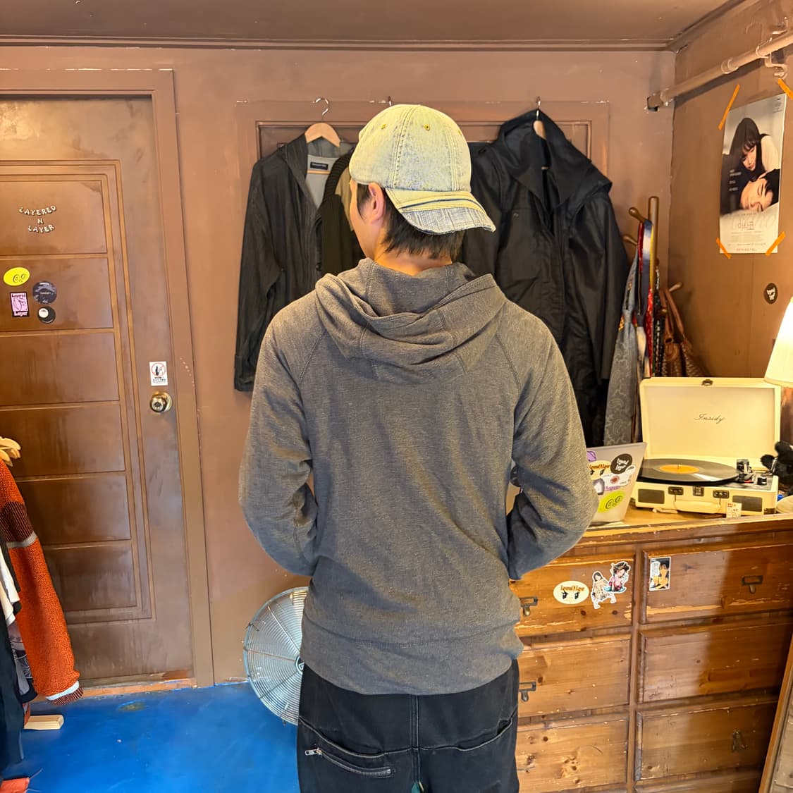 BEAMS 더블페이스 빈티지 그레이 후드집업 상품이미지8