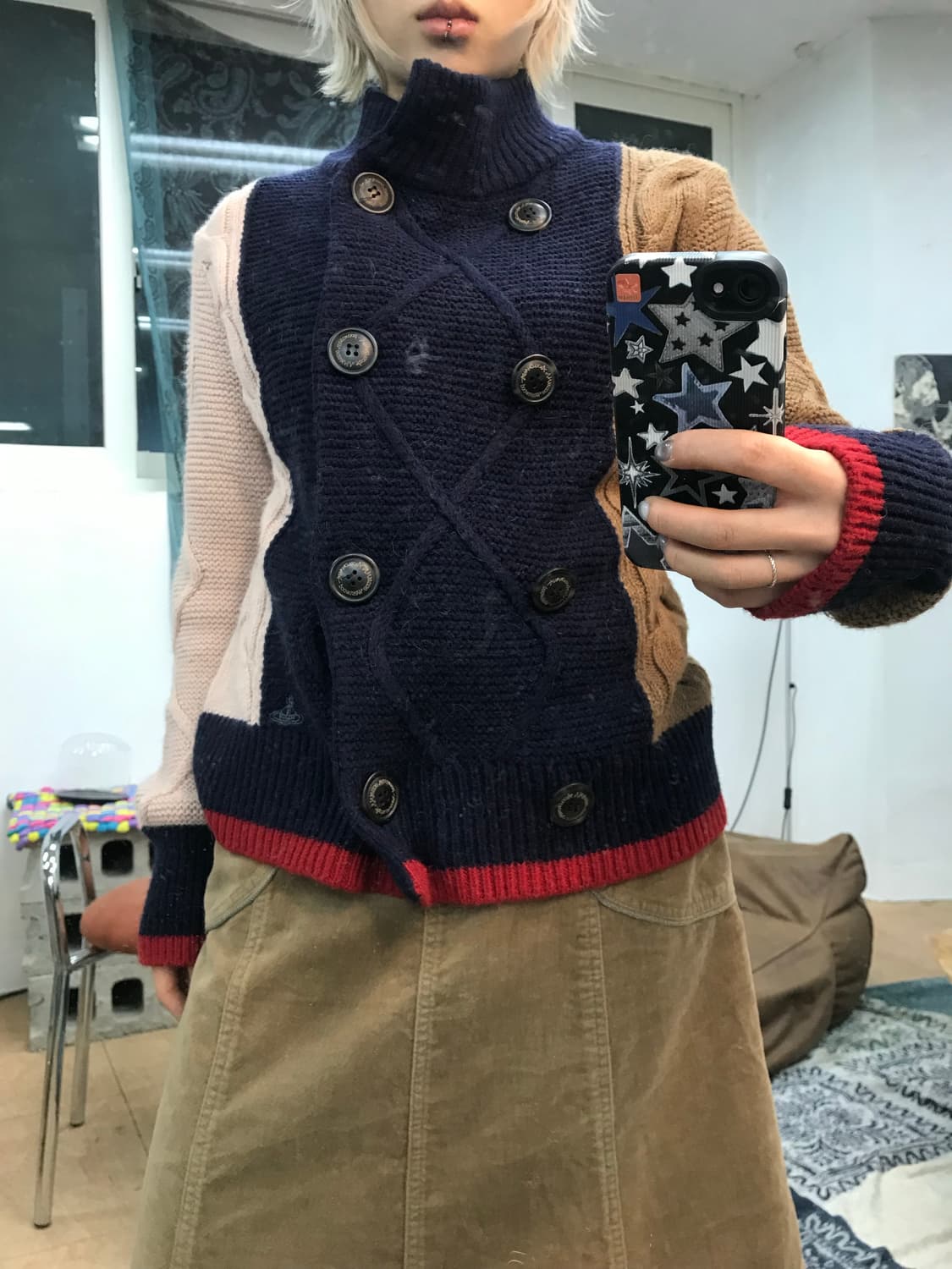 비비안웨스트우드 케이블 더블버튼 가디건  상품이미지2