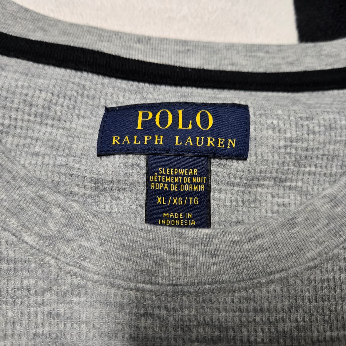 XL 폴로랄프로렌 와플 롱슬리브 긴팔티셔츠 그레이 상품이미지3