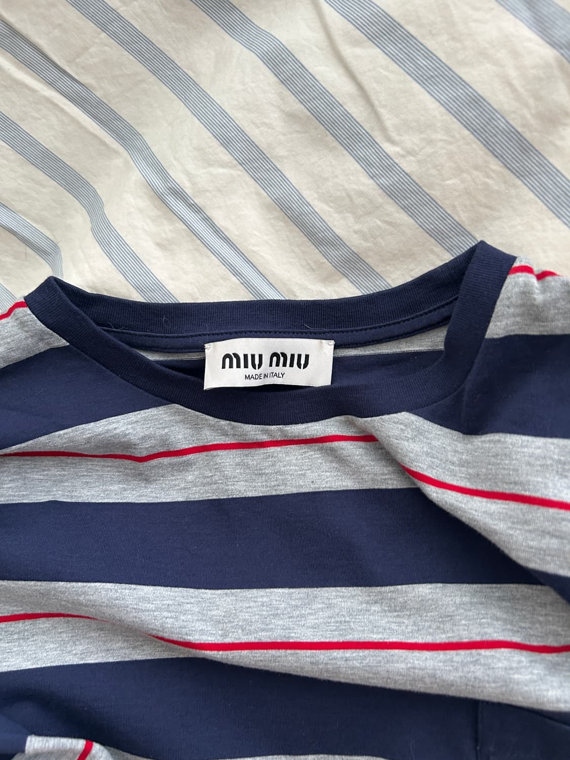 미우미우 스트라이프 코튼 롱슬리브 상품이미지6