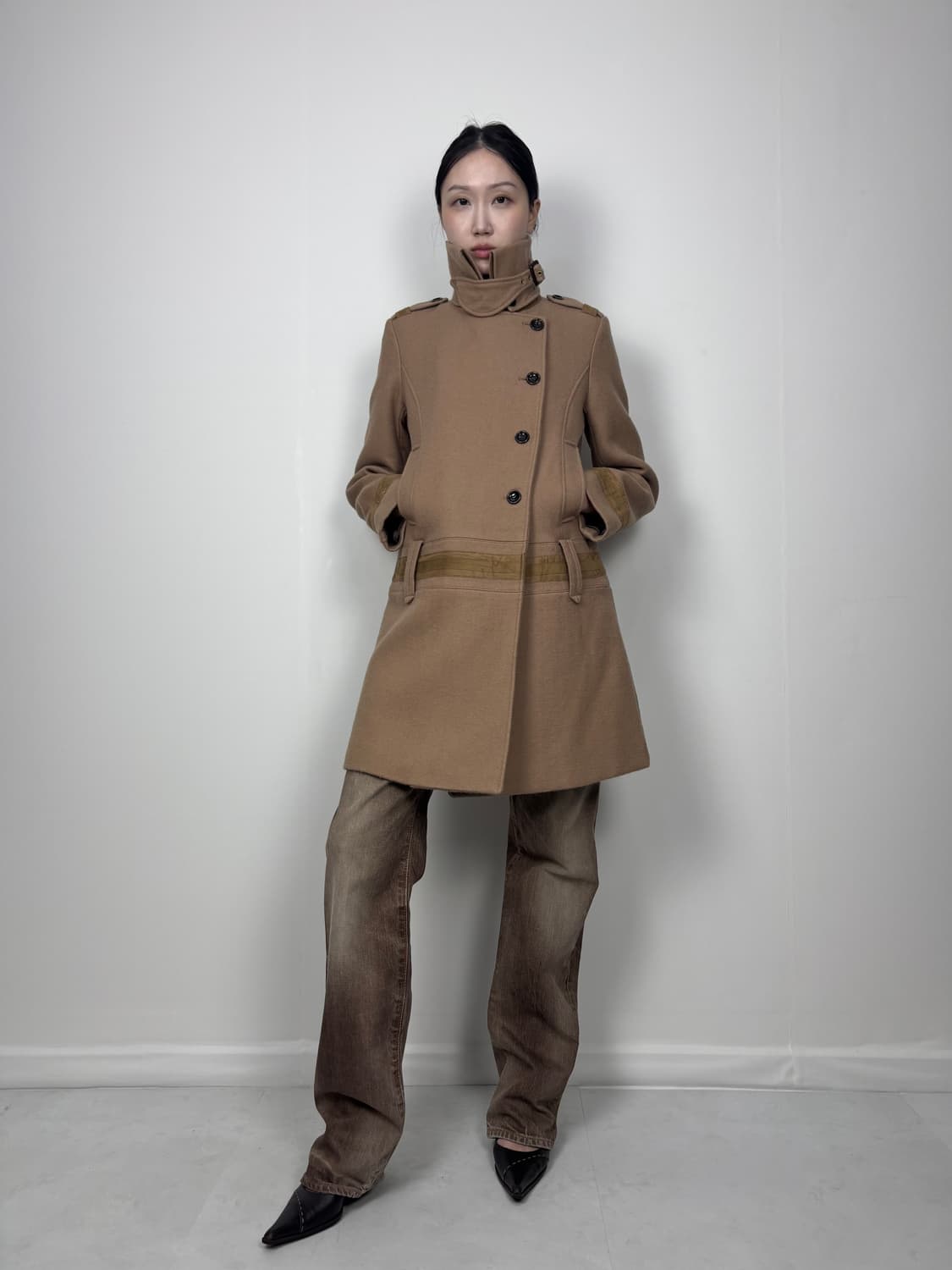 CONTRAST TRIM PEACOAT 상품이미지3