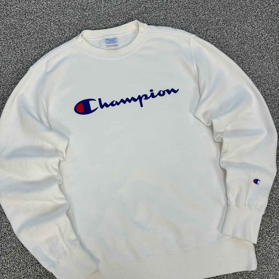 <챔피온 빅 로고 화이트 맨투맨> No.1532 상품이미지4