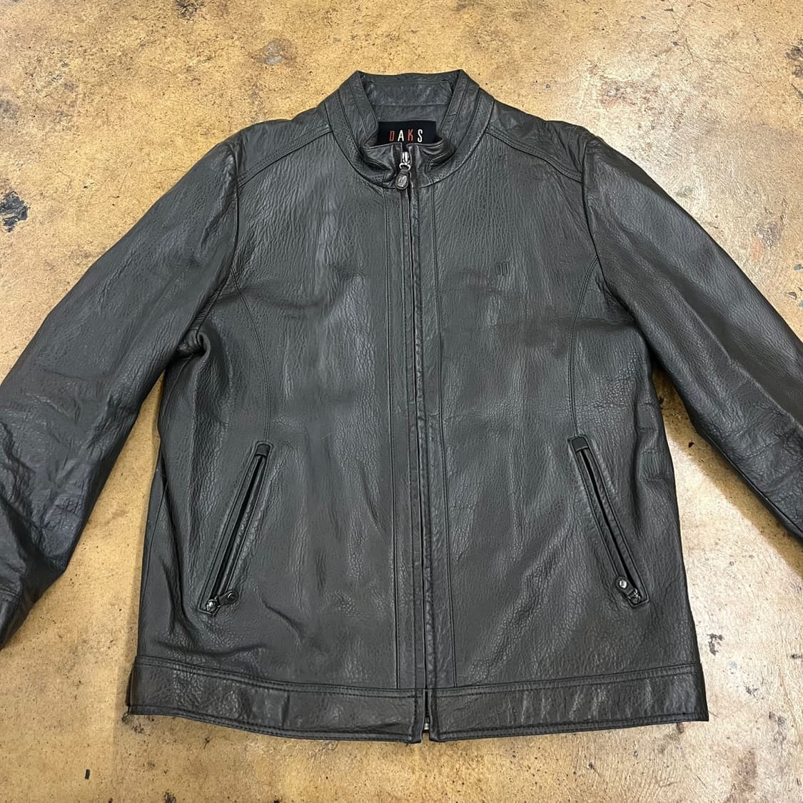 [정품/110] 닥스 블랙 레더 자켓 b17 상품이미지3