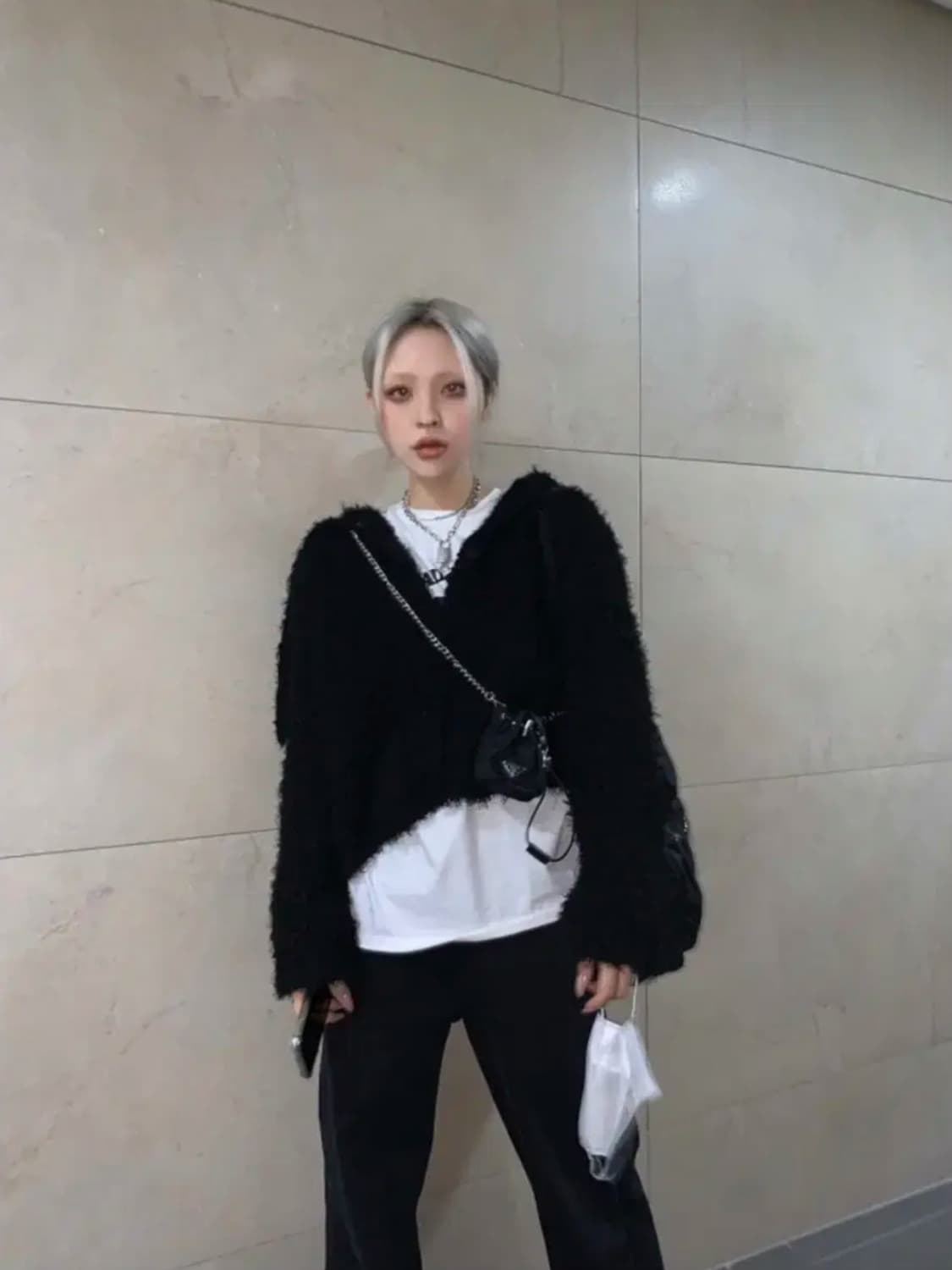 오도어 부클 퍼 가디건 상품이미지3