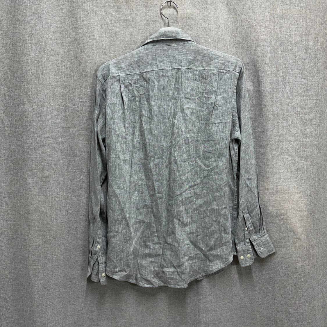 [L] 유니클로 린넨 마 셔츠 남방 그레이 상품이미지6