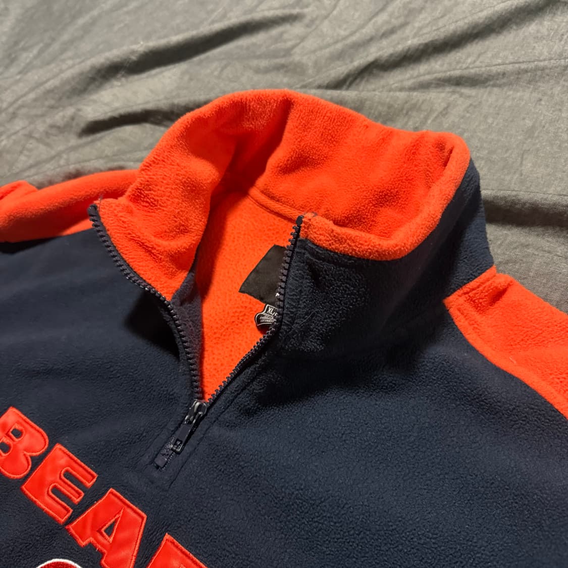 Chicago Bears Half Zip-Up Fleece Jacket 상품이미지3