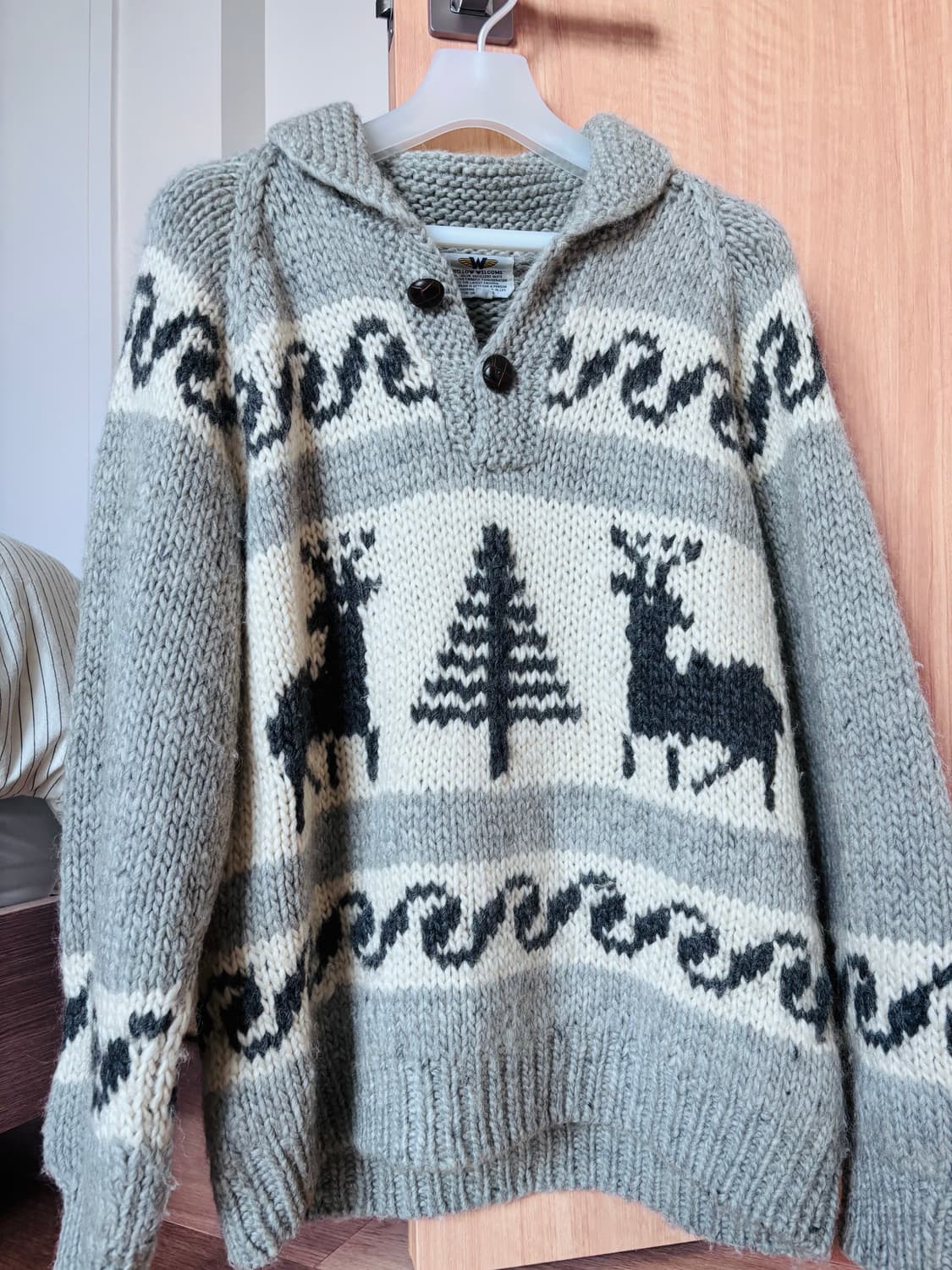 빈티지 대장템 그레이 사슴 코위찬 니트 상품이미지3