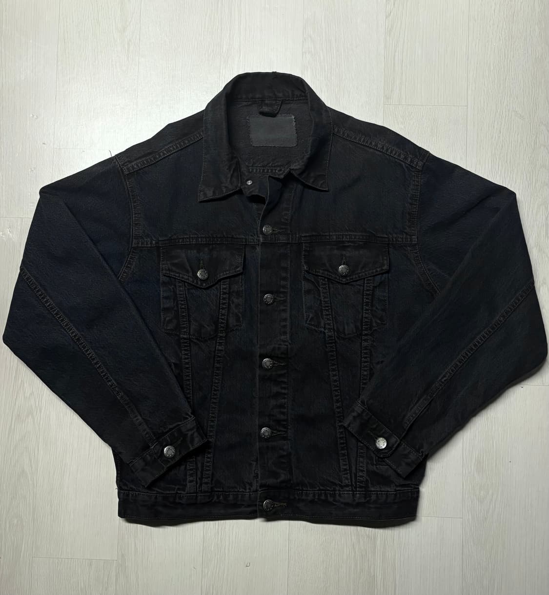 블랙 데님 자켓 상품이미지1