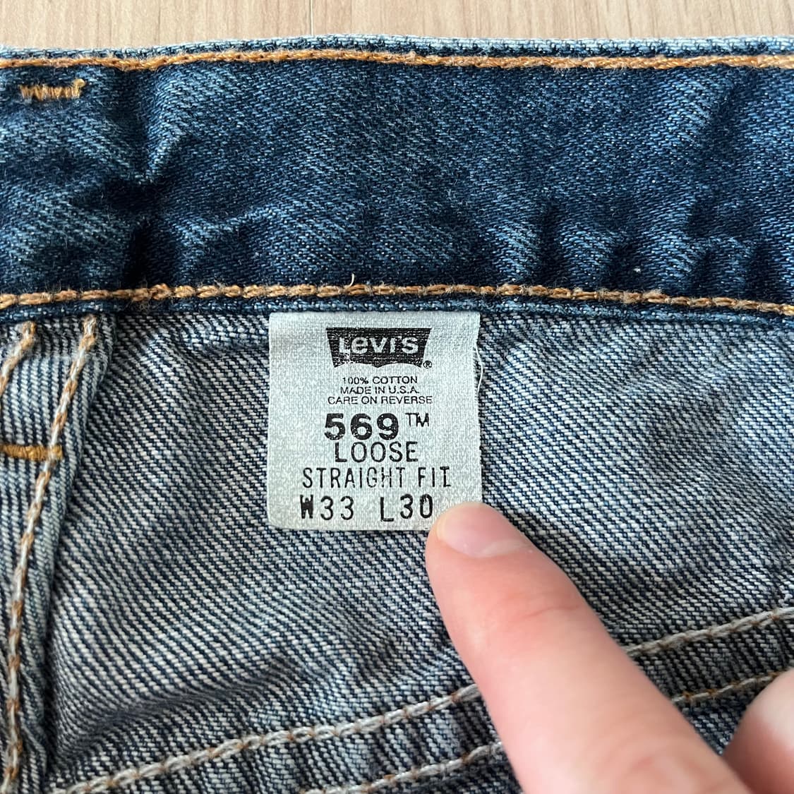 [33X30] 빈티지 usa 리바이스 569 인디고 상품이미지2
