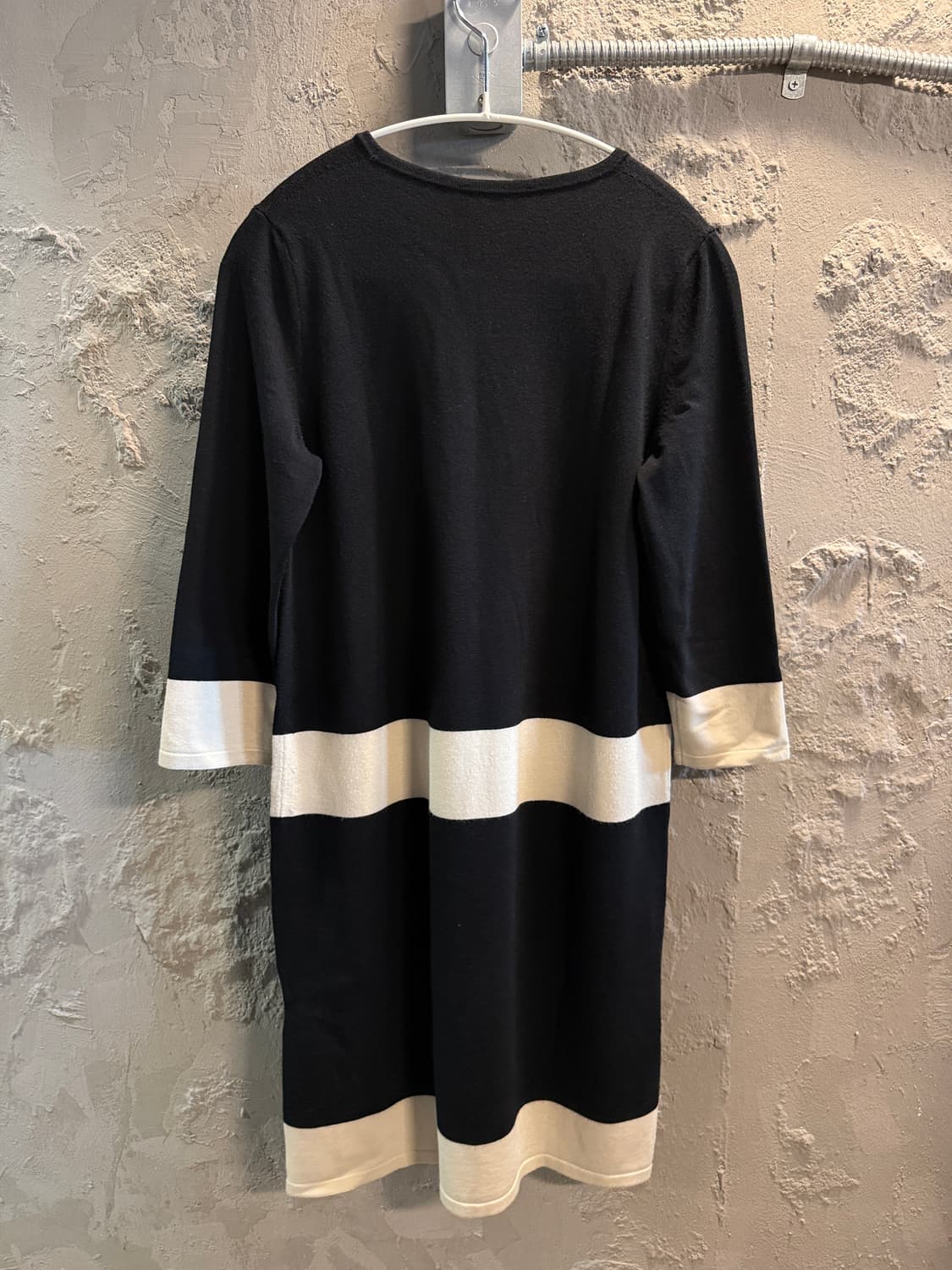 S MaxMara 니트 원피스 블랙 화이트 S  상품이미지3