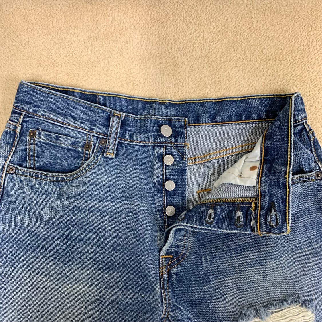빈티지 리바이스 501 워싱 데님팬츠(30사이즈) 여자청바지 남자청바지 상품이미지5