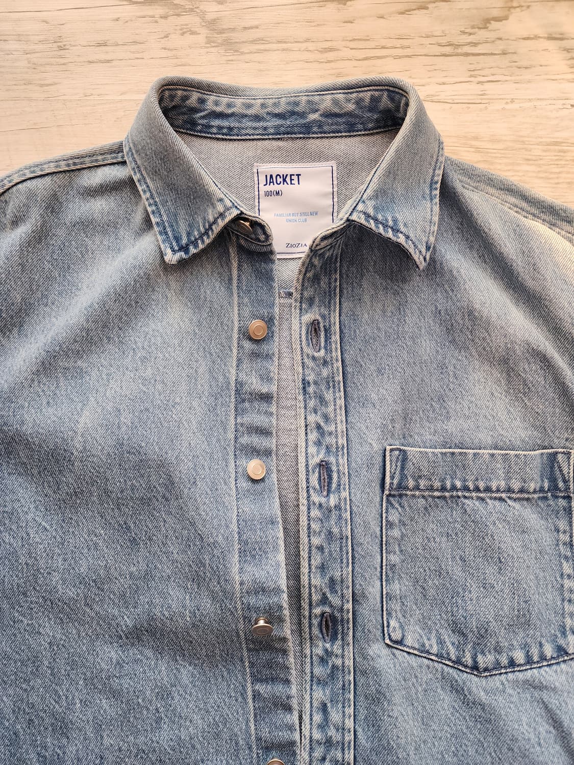 ZIOZIA 지오지아 연청 데님 자켓 팜 M(100~105) 셔켓 청자켓 상품이미지5