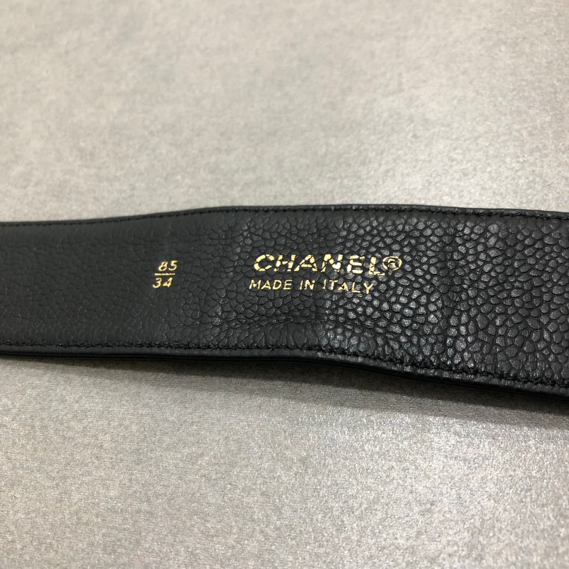 샤넬 금장 체인 이태리 레더 가죽 벨트 85/34 상품이미지4