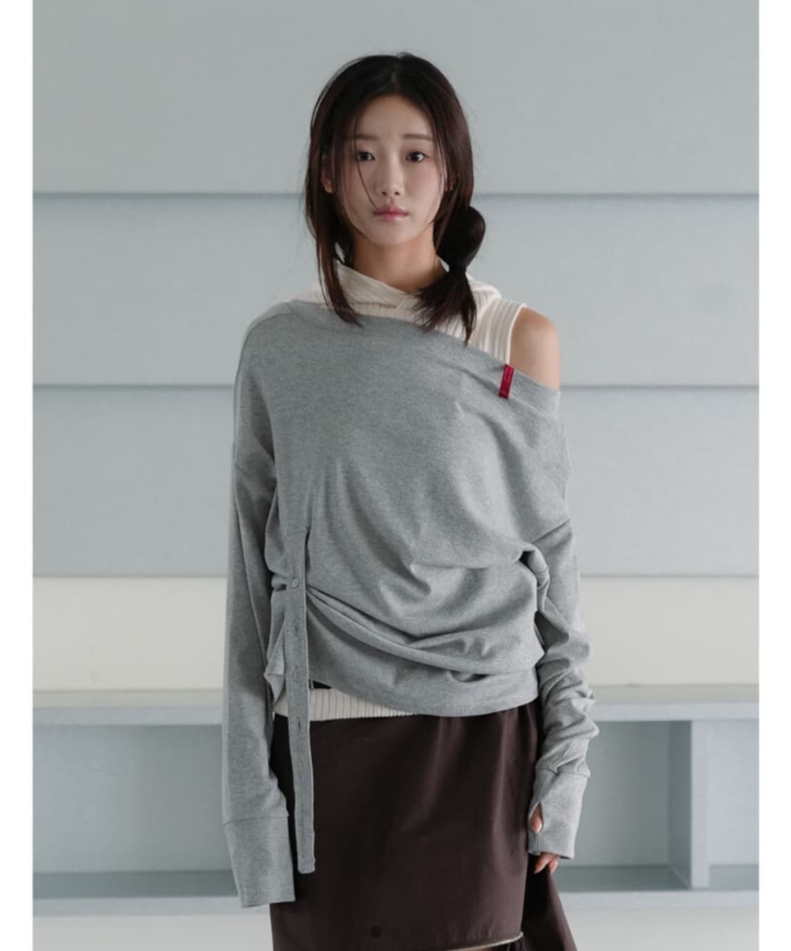 인앤양인하모니 웜업 탑 그레이 상품이미지1