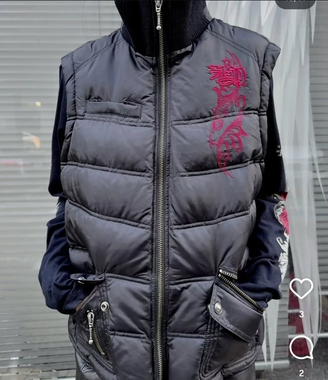 (희귀매물) 90s 할리 데이비슨 대장 패딩조끼 상품이미지1