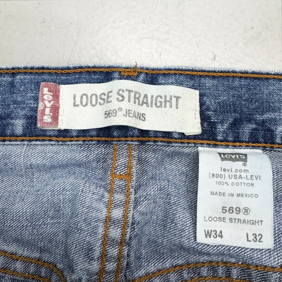 리바이스 00s 569 새깅 와이드 워싱 데님팬츠 상품이미지8