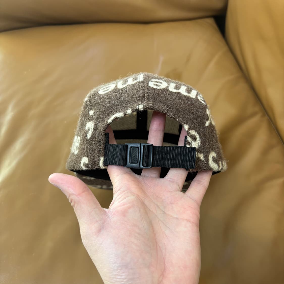 슈프림 캠프캡 모자 박스로고 해리스트위드 브라운 상품이미지7