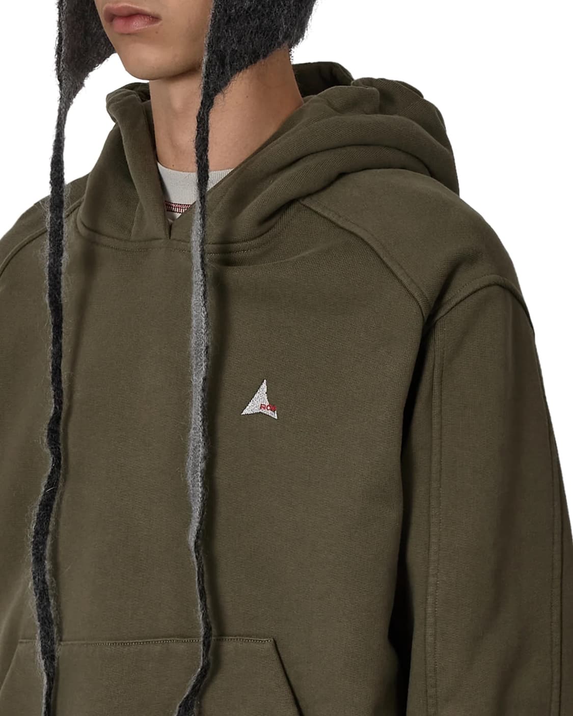 [S,M,L]로아 하이킹 25fw Logo 490gsm 후드티/카키 상품이미지4