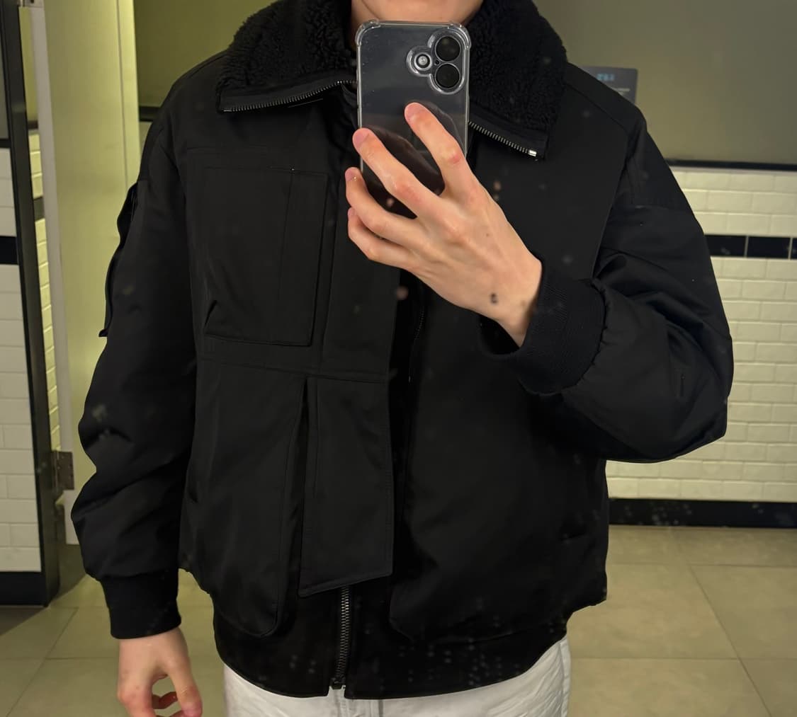 솔리드옴므 시어링 패딩 자켓 상품이미지1