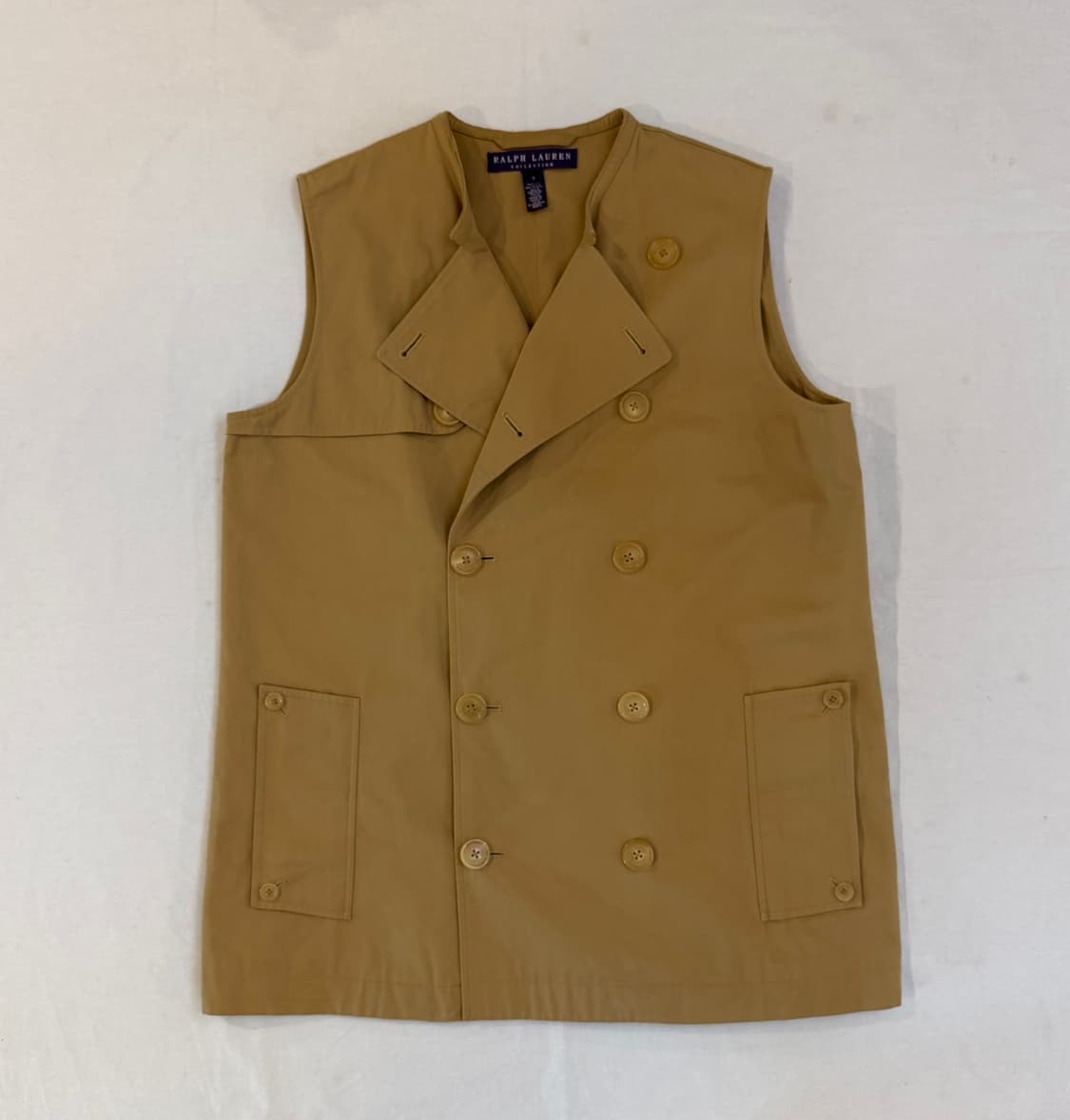 90s 랄프로렌 퍼플라벨 컬렉션 더블 버튼 베스트 카키 상품이미지1