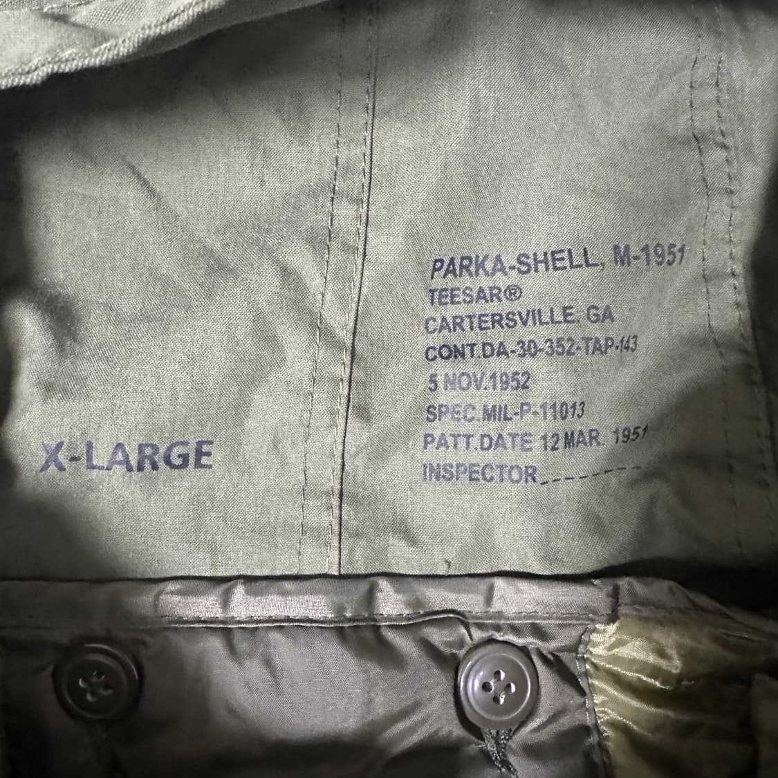 ✨ (내피포함) 미군 US 오리지널 M-1951 피쉬테일 개파카 야상  상품이미지5