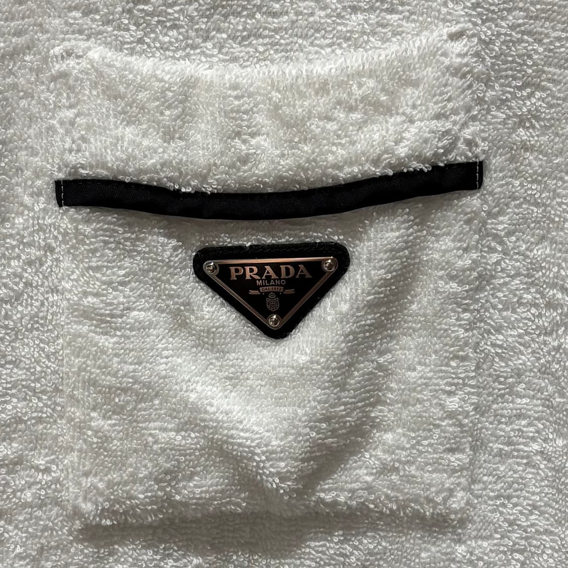프라다 삼각로고 테리 코튼 볼링 반팔 셔츠 M사이즈 상품이미지2