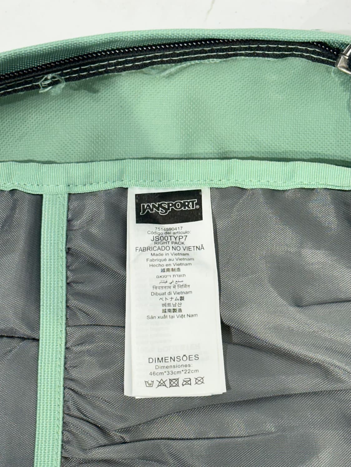 잔스포츠 민트 백팩 가방 상품이미지6