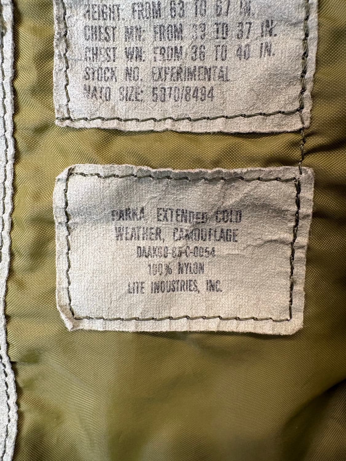 U.S. Army 밀리터리 우드랜드 고어텍스 자켓 상품이미지8