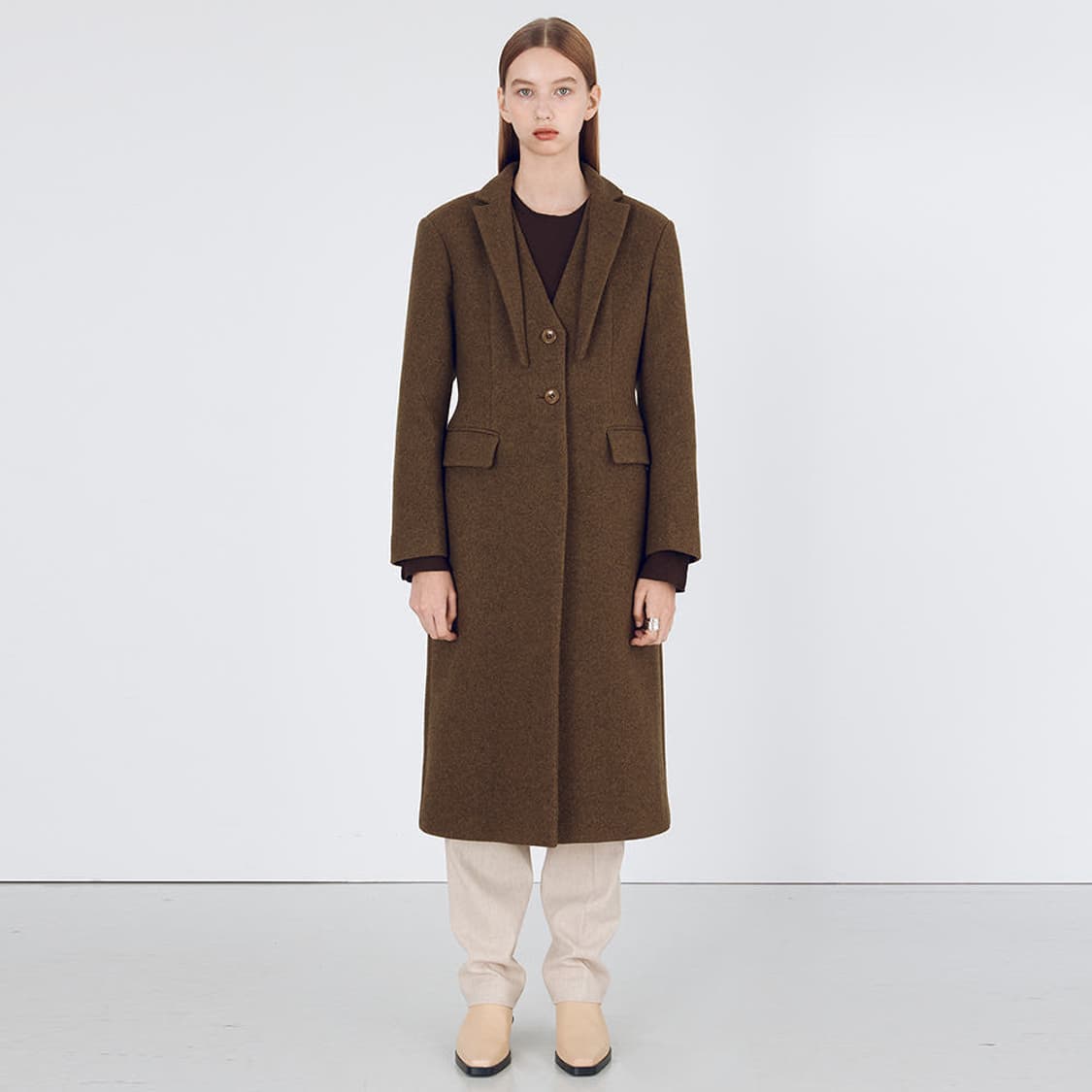 분더캄머 울 싱글 코트 (차콜/S) 상품이미지3