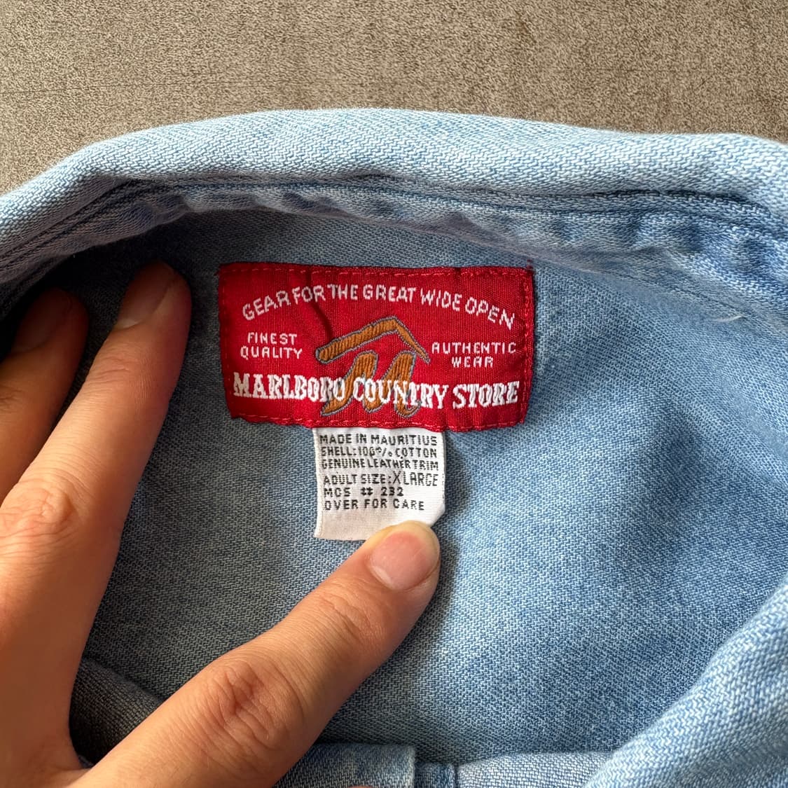 말보로 컨트리 정품 데님 청 셔츠 상품이미지6