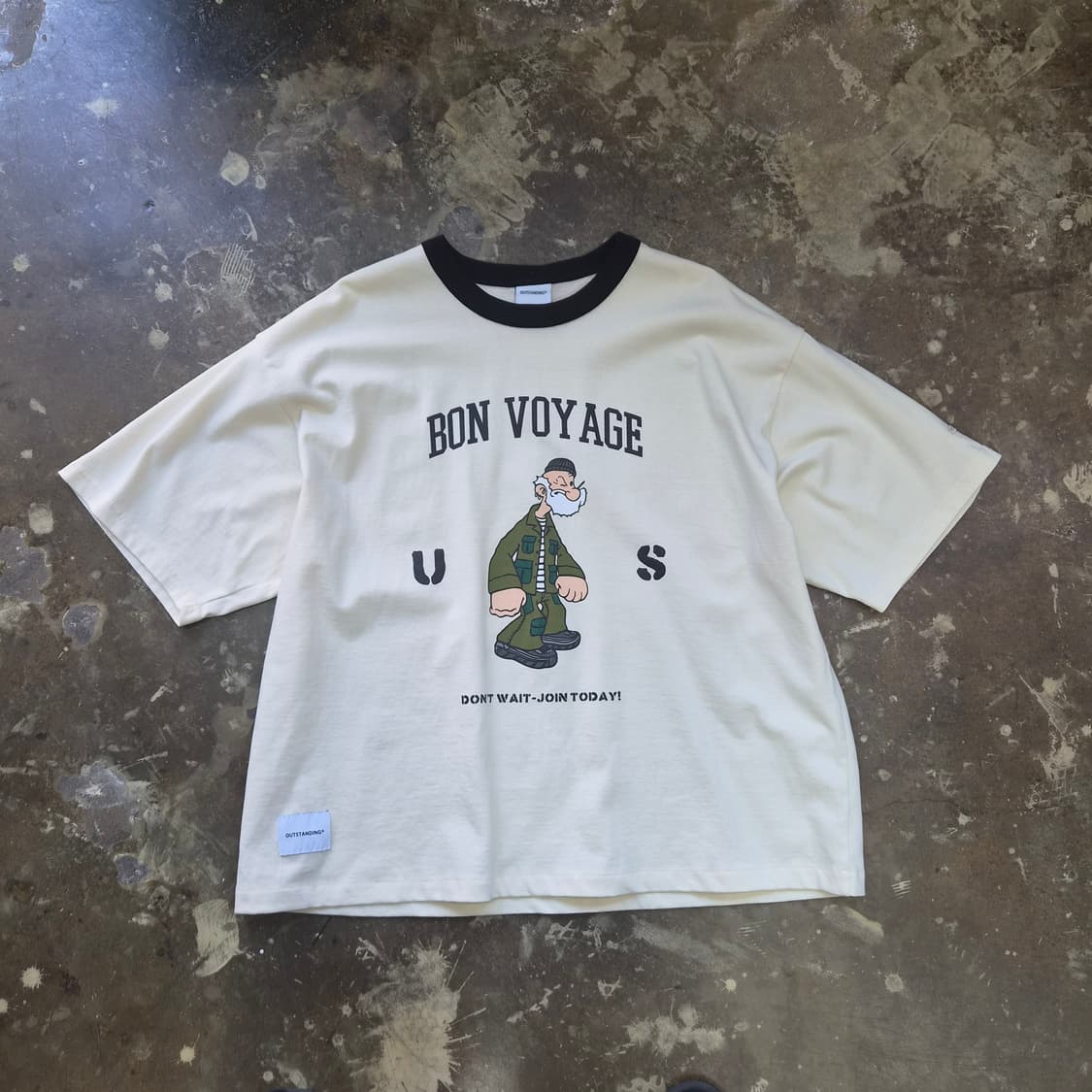 L) 아웃스탠딩 링거티 반팔티셔츠 아메카지 워크웨어 상품이미지1