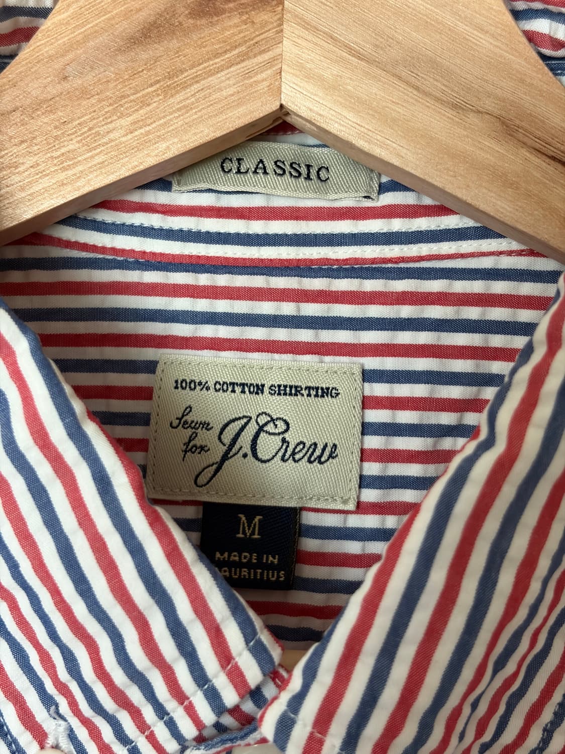 J.CREW 빈티지 라벨 시어서커 멀티 스트라이프 셔츠 (M) 상품이미지2