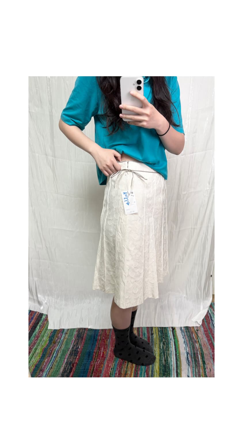 Dotty Cotton Midi Skirt 상품이미지3