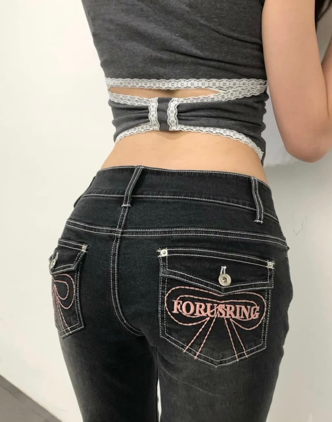 포어링 Ribbon stitch bootcut jeans 상품이미지1
