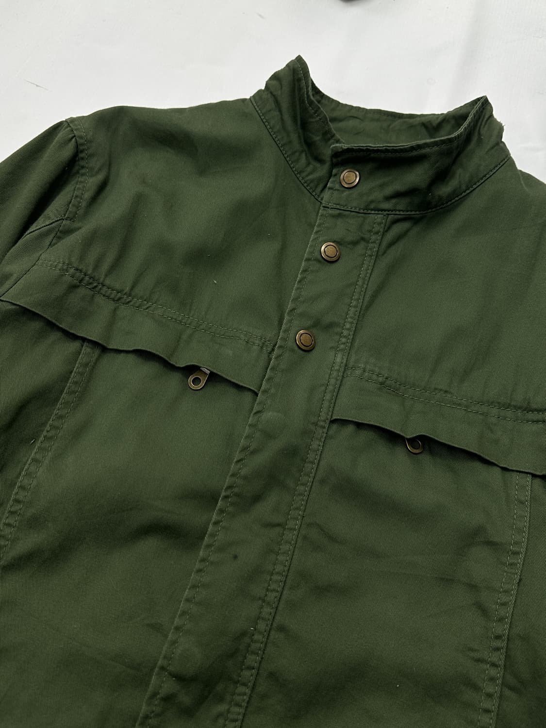 🍵WISDOM 봄버 카키 자켓 집업🍵 아우터 시티보이 아메카지 히피 상품이미지4