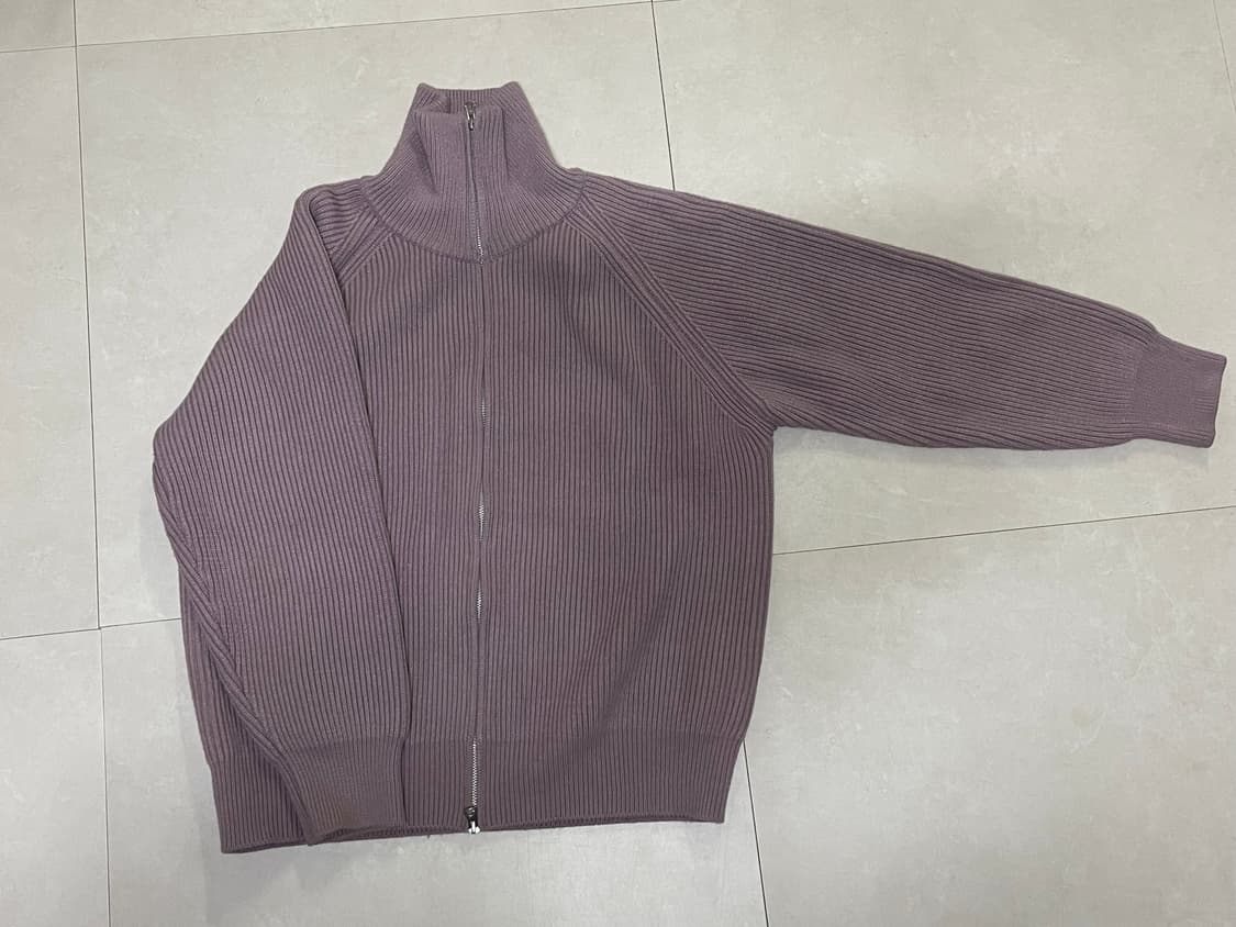 니틀리 퍼플 니트집업 상품이미지1