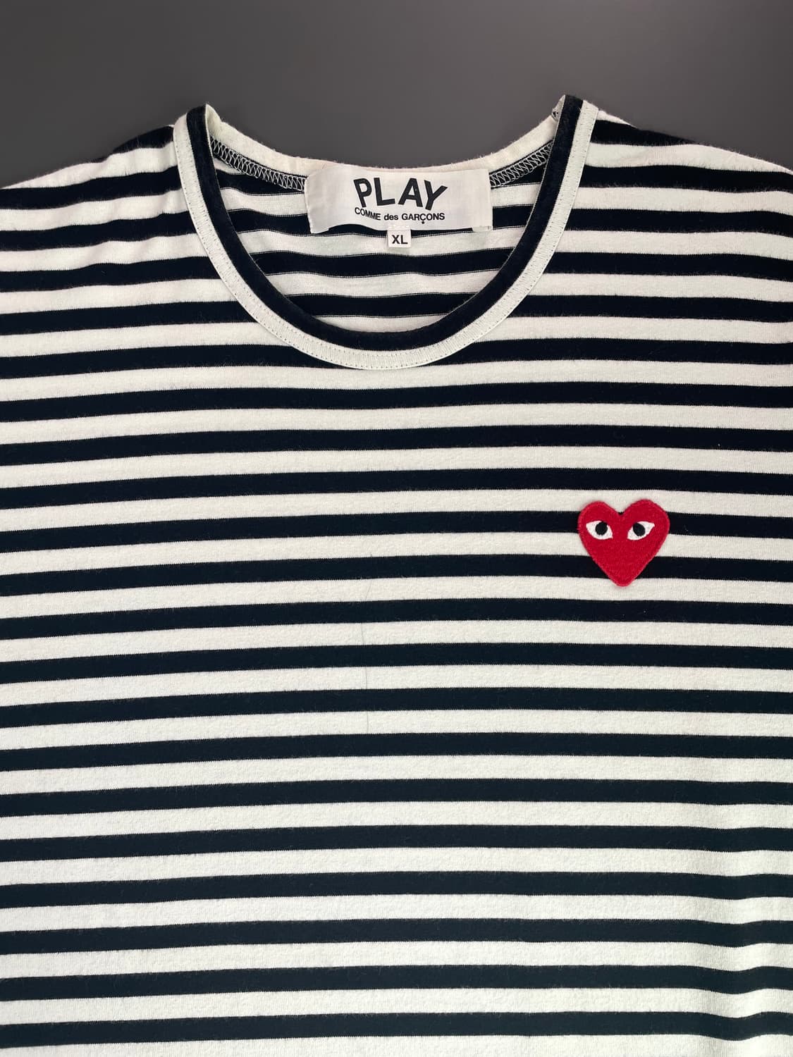 [XL] 꼼데가르송 스트라이프 레드와펜 긴팔 티셔츠 상품이미지7