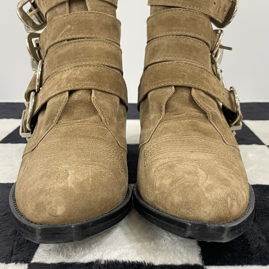 Toga Pulla 토가 풀라 스웨이드 버클 웨스턴 앵클 부츠 (39) 상품이미지7